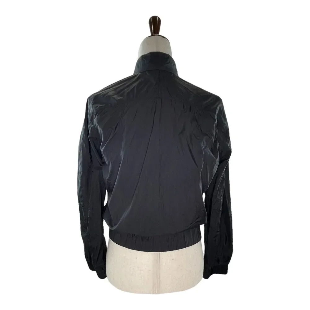 Lululemon Bombs Away Green Camo Black Reversible Windbreaker Sz 4 Bomber Jacket